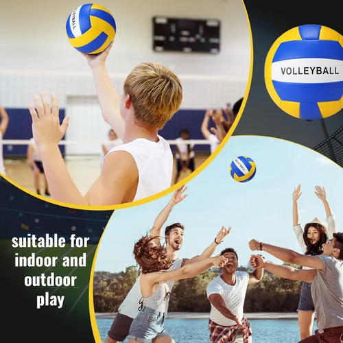Vista 5 de Jerify 4 Piezas Juego de Pelotas Deportivas Tamaño Oficial Incluye Pelotas de Fútbol, Fútbol Americano, Baloncesto, Voleibol para Juego