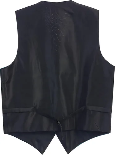 Vista 2 de Gioberti Chaleco formal de satén de 4 piezas para hombre, corbatín y pañuelo de bolsillo