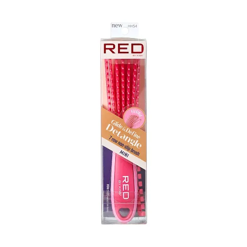 Vista 10 de Red by Kiss Glide & Define Cepillo desenredante con punta de bola antideslizante para el cuidado natural del cuero cabelludo, cerdas resistentes al