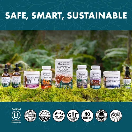 Vista 7 de Host Defense Extracto de CordyChi - Suplemento energético y de apoyo inmunológico - Suplemento Cordyceps y hongo Reishi para relajación y apoyo