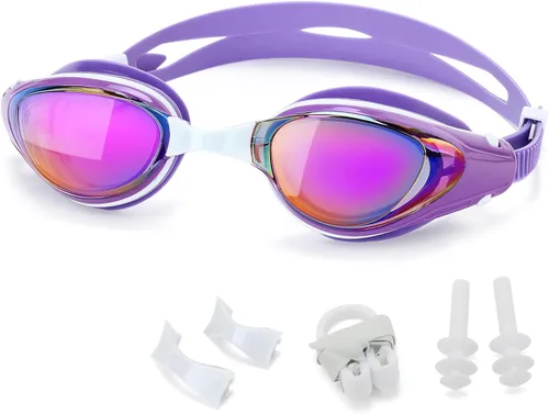 Vista 10 de Gafas de natación ópticas para personas con miopía, a prueba de fugas, antivaho y con protección ultravioleta, para adultos, hombres y mujeres
