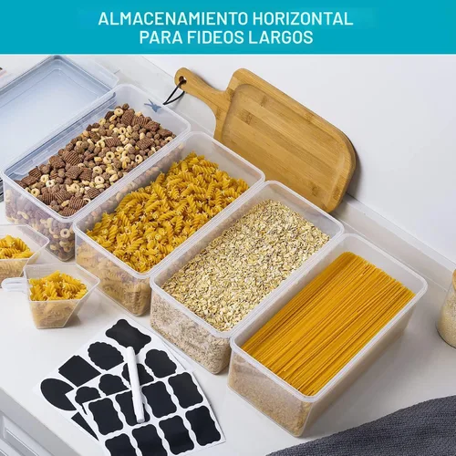 Vista 6 de Vtopmart - Recipientes de almacenamiento para pasta, paquete de 8, recipientes herméticos de 3.2L