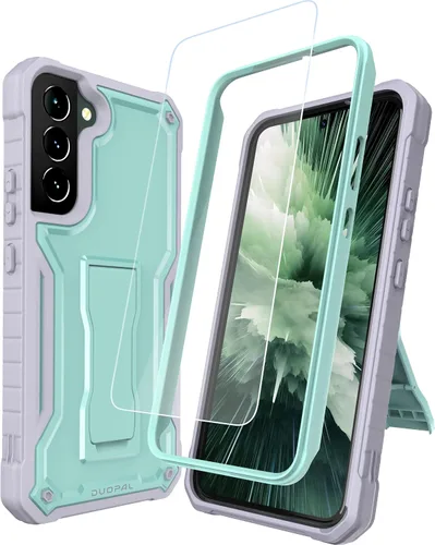 Vista 20 de Funda para Samsung Galaxy S22 5G (solo no es compatible con Plus o Ultra), funda de protección de grado militar con protector de pantalla HD y Negro