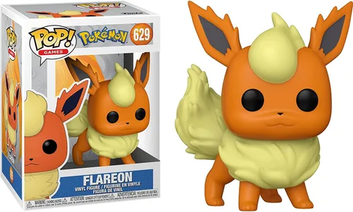 Vista 2 de Funko Juegos: Pokémon - Flareon Pop! Figura de vinilo (incluye funda protectora compatible con caja Pop Box) Multicolor 3.75 pulgadas