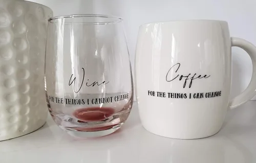 Vista 7 de Juego de taza de café de regalo, taza blanca y copas de vino sin tallo para compañeros de trabajo, mejores amigos, profesores, médicos, enfermeras