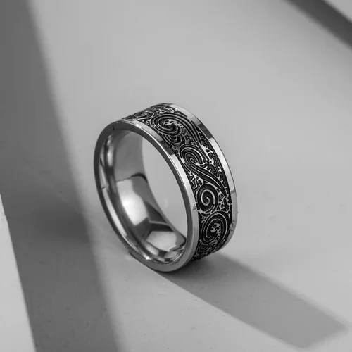 Vista 3 de Supra Diamanto 4 anillos de banda lisa para hombres anillos de acero inoxidable para hombres anillos de boda anillos de tótem de boda para hombres