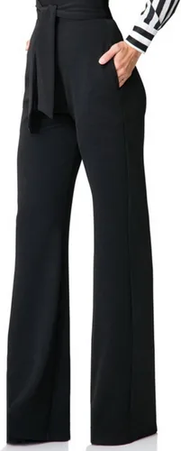 Vista 2 de Lucuna Pantalones de vestir para mujer, cintura alta, pierna ancha, pantalones de trabajo, pantalones casuales para oficina, negocios