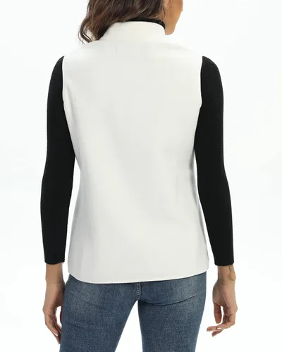 Vista 7 de Xeoxarel Chaleco de forro polar para mujer con 6 bolsillos XS-2XL
