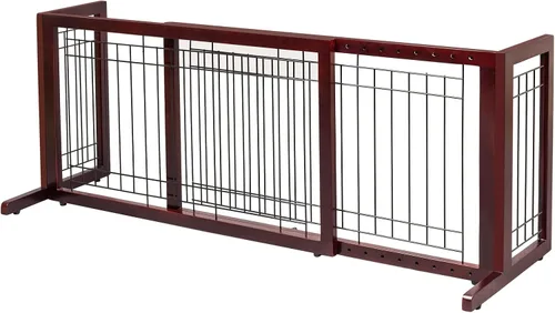 Vista 11 de Bonnlo - Puerta independiente para perros, de 39 a 68 pulgadas de ancho, para chimenea, escaleras, puertas, valla de metal ajustable para mascotas