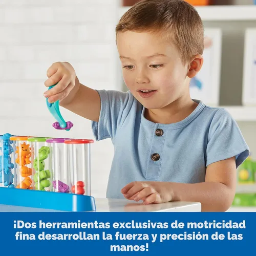 Vista 2 de Learning Resources Silly Science - Juego de clasificación de motricidad fina – 55 piezas, juguete educativo a partir de 3 años, habilidades motoras