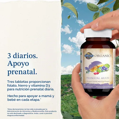 Vista 7 de Comprimidos Prenatal Multi Kind Organics de Garden of Life, hhh-kyyy-tra-rat8332, 1, 1