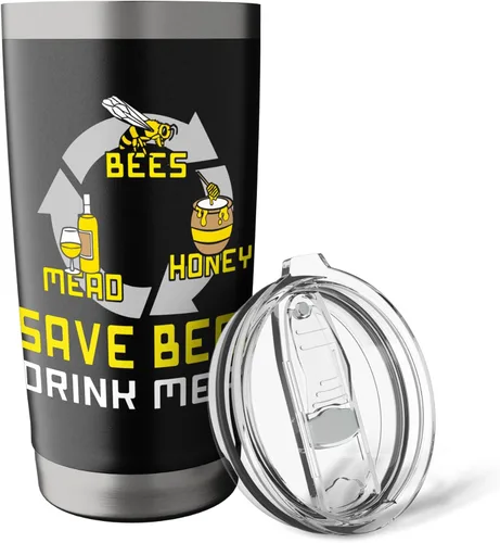 Vista 5 de Bees Honey Mead - Mead Making Brew Mead - Vaso aislado de acero inoxidable