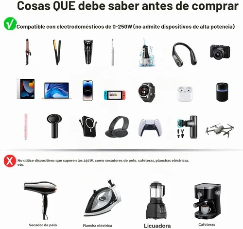 Vista 4 de Convertidor de voltaje de Estados Unidos a Europa para rizador y alisadores de cabello, convertidor de 220 V a 110 V para adaptador de enchufe
