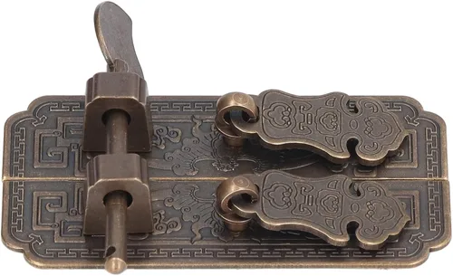 Vista 9 de Placa de latón antiguo para puerta con diseño de murciélago auspicioso placa frontal de estilo chino para decoración de muebles de gabinete