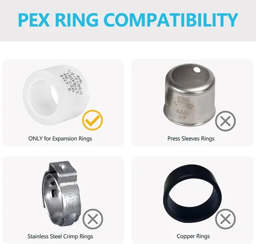 Vista 5 de Paquete de 5 codos NPT macho Seelink de 1/2" PEX-A de expansión x 1/2" Accesorios de expansión PEX-A de latón, para accesorios de tubería