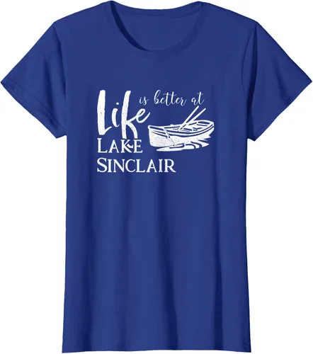 Vista 57 de Life is Better at Lake Sinclair Georgia Camiseta Negro