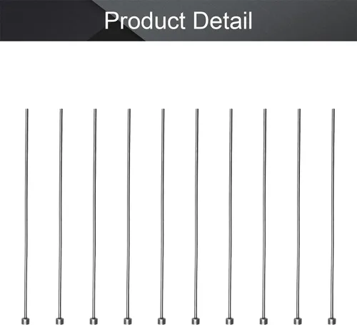 Vista 4 de Utoolmart 0.079 in Dia Punta Redonda Acero Recto Eyector Pin Punch 5.906 in Largo Gris Plata 10pcs