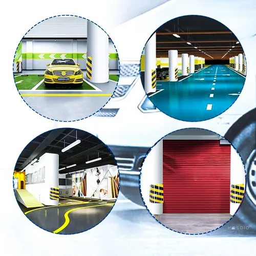 Vista 7 de Garage Smith GWP06 Protector de Pared de Garaje de Espuma, Protector de Columna de Pared y Esquina para Garajes de Estacionamiento - Protector