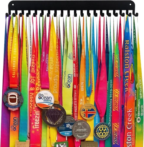 Vista 12 de Medal Hanger Display Rack-Wall Mount Steel for 63+ Medals Easy to Install