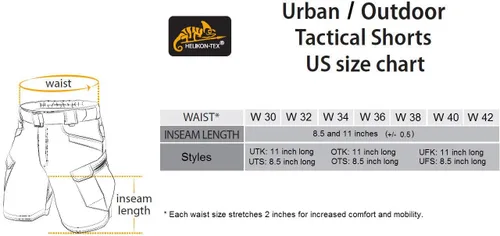Vista 5 de helikon-tex Hombre Urban Tactical Pantalones Cortos 8.5" Taiga Verde