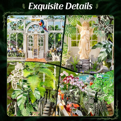 Vista 3 de Rolife Oxygen Oasis DIY Miniature Greenhouse Kit Creative Gift for Adults