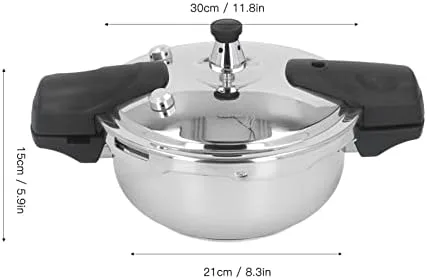 Vista 7 de Olla a presión de acero inoxidable 1.8L, olla rápida de la estufa Cooks beans and stews 70% faster than traditional pots, automatic lid locking