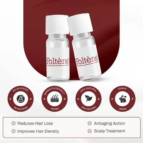 Vista 2 de FOLTENE Tratamiento para el crecimiento del cuero cabelludo y el cabello – Suero revitalizante para el crecimiento del cabello para hombres