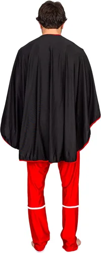 Vista 2 de Conjunto de disfraz rojo de héroe americano para adultos
