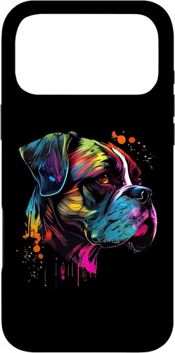 Vista 22 de Boxer Dog Lovers Pop Art Design Cute Boxer Dog Case for iPhone 16
