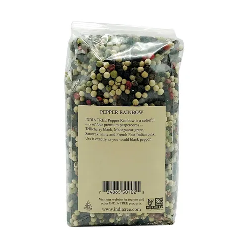 Vista 3 de India Tree Pimienta Arco Iris, 11 oz