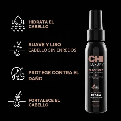 Vista 2 de CHI Crema seca de aceite de semilla negra de lujo, 6 onzas líquidas