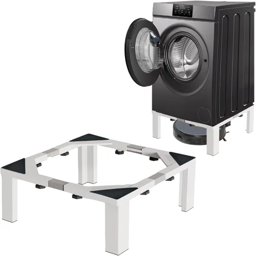 Vista 11 de Pedestal de lavandería de acero inoxidable resistente, soporte universal para lavadora y secadora de 6 pulgadas de altura para máquinas de carga