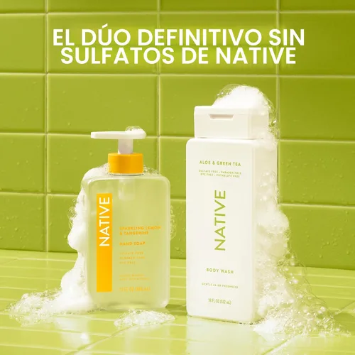 Vista 8 de Native Body Wash Contiene Ingredientes Derivados Naturalmente Para Mujeres y Hombres, Libre de Sulfato, Parabenos y Colorantes Dejándole la Piel