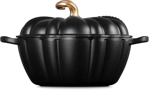 Vista 4 de Le Creuset Cocotte de calabaza de hierro fundido esmaltado, 4 cuartos de galón., regaliz