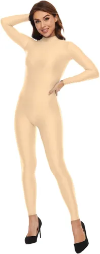 Vista 8 de Kepblom Traje completo de una pieza de manga larga con cuello alto para mujer Negro