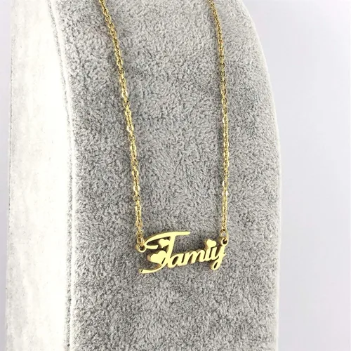Vista 5 de TinyName - Collar con nombre, personalizable, chapado en oro de 18 quilates, para mujer