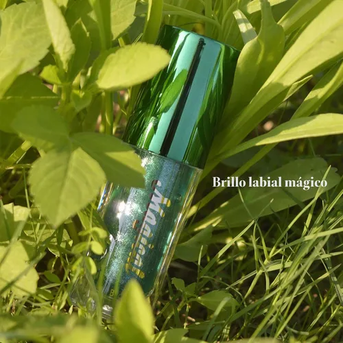 Vista 6 de Brillo labial que cambia de color, aceite labial teñido de pH verde a rosa, efecto de cambio de color, acabado brillante, bálsamo de brillo