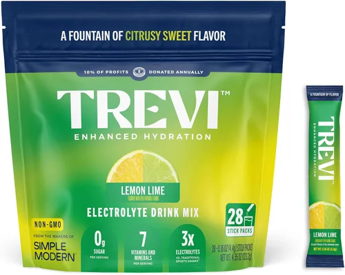 Vista 13 de TREVI Electrolytes Powder Packets, Sugar Free Hydration, Frost 20 Pack