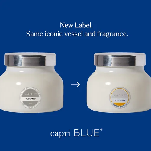 Vista 3 de Capri Blue Volcano Velas perfumadas – Velas en tarro de cristal de lujo para el hogar perfumadas con frutas tropicales y cítricos azucarados, mezcla