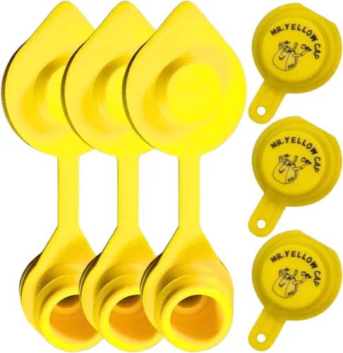 Vista 40 de 25 tapas de ventilación amarillas para bidones de gasolina de plástico y de metal, kit de ventilación para bidones de gasolina Blitz, tapas