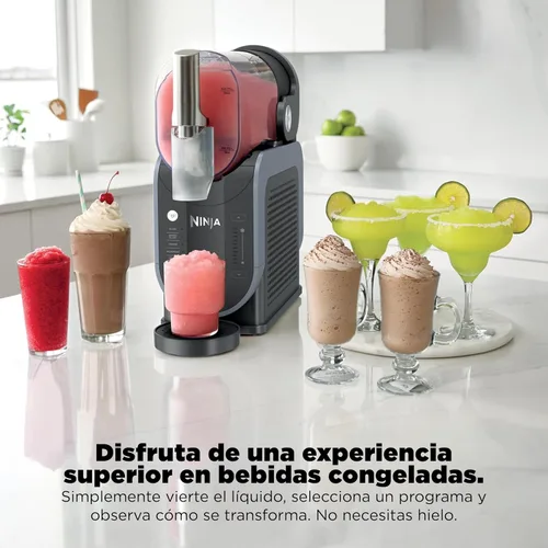 Vista 4 de Ninja SLUSHi FS301LAA FS301LAA - Máquina para hacer bebidas congeladas y granitos con tecnología RapidChill, 2.6 L (88 oz), 5 programas automáticos