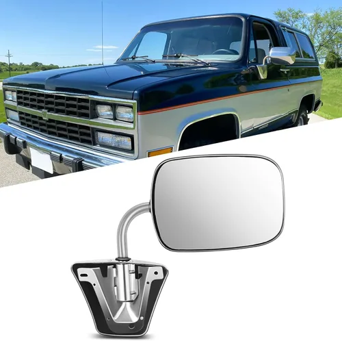 Vista 46 de Conjunto de espejo lateral del conductor o del pasajero para Ford F150 F250 F350 plegable manual, sin calefacción, color negro liso, paquete de 1