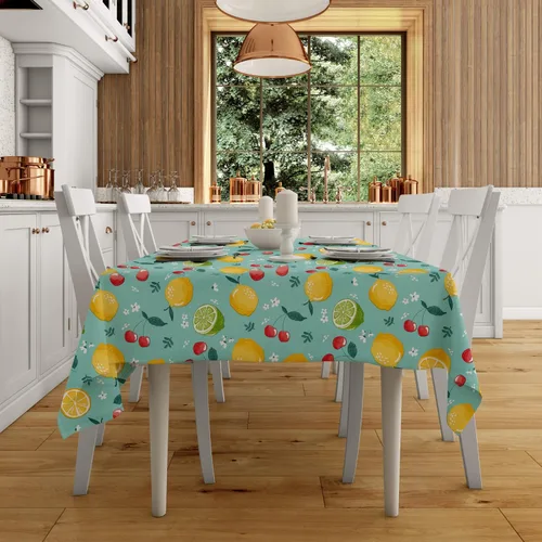 Vista 7 de EVERYDAY LUXURIES Mantel ovalado impermeable de 52 x 70 pulgadas, resistente a las manchas y a las arrugas, decorativo de vinilo de calibre 3.6