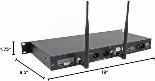 Vista 7 de Technical Pro WM1201 Sistema de micrófono inalámbrico dual UHF profesional de 2 canales