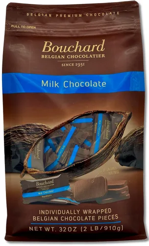 Vista 5 de Bouchard Chocolate negro belga prémium con 72% de cacao Piezas envueltas individualmente (2 libras)