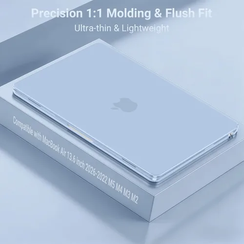 Vista 4 de Mosiso Funda para MacBook Air de 13 y 13.6 pulgadas, 2024, 2023 y 2022, M3 A3113, M2 A2681, Touch ID, carcasa rígida, cubierta de teclado, protector