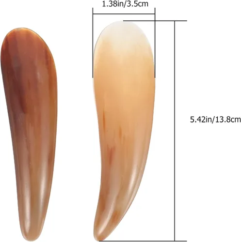 Vista 6 de FOMIYES Herramienta de raspado Gua Sha, raspadores de masaje, cuerno de buey, herramienta de masaje de raspado Gua Sha, gran herramienta