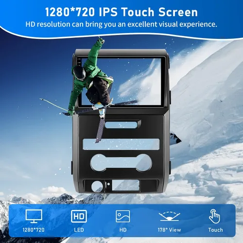 Vista 4 de 9.2 pulgadas Android 13 Car Stereo Upgrade Radio para Ford F150 F-150 2009 2010 2011 2012, 4G RAM 32G ROM navegación reemplazo inalámbrico Carplay