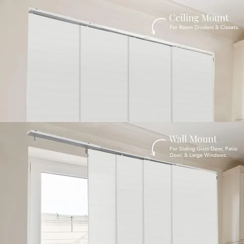 Vista 4 de CHICOLOGY Persianas de puertas corredizas, Persianas para puertas corredizas de vidrio, persianas verticales para puertas de patio, divisor