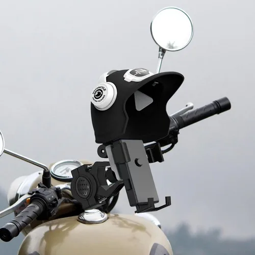 Vista 5 de MagiDeal Soporte de teléfono para bicicleta, visera solar/soporte para teléfono, lindo ángulo ajustable, soporte de teléfono para visera